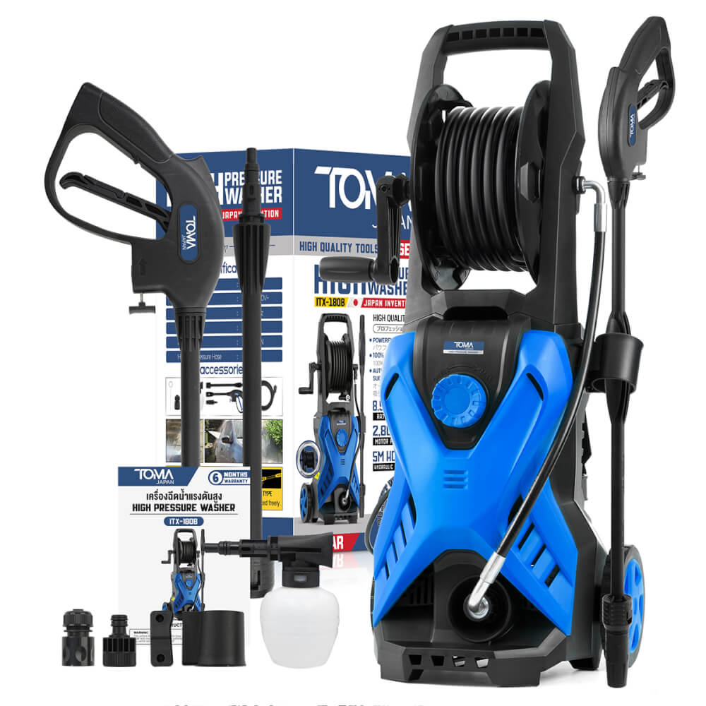เครื่องฉีดน้ำแรงดันสูง TOMA JAPAN รุ่น ITX-180B 180 บาร์ 2800 วัตต์